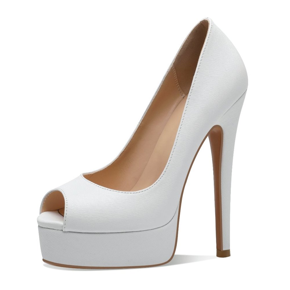 Petit Cadeau Danielle - Classy Peep Toe Pumps, 6" Heels and 1.5" Platform NEW!